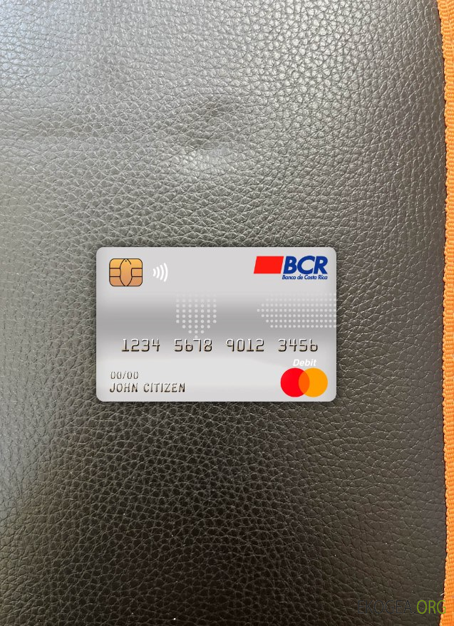 Costa Rica La Banque du Costa Rica carte de débit principale photolook , avant